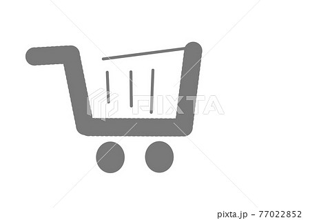 買い物カート アイコン グレーのイラスト素材