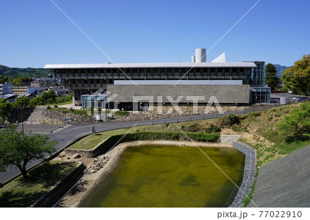 岡山県津山市のランドマーク「津山文化センター」：2021年3月厩堀崩落法面復旧後 77022910