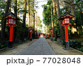 神社拝殿へと続く参道 77028048