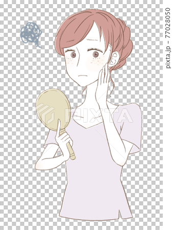 有皮膚問題的瑕疵婦女 77028050