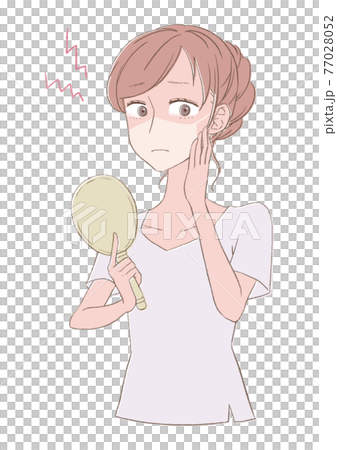 一個有皮膚問題的面具燒焦的女人 77028052