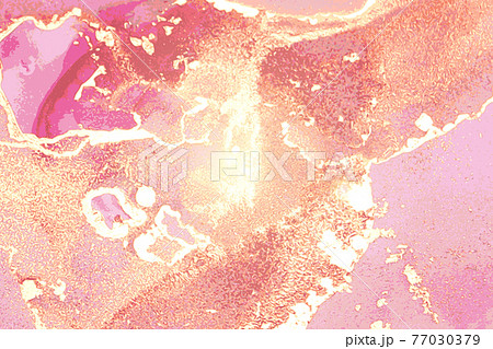Rose and gold pattern with texture of geode and sparkles Rose and gold pattern with texture of geode and sparkles 77030379