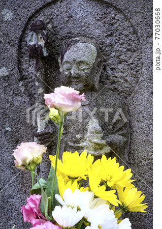 花と石仏 花と石仏 77030668