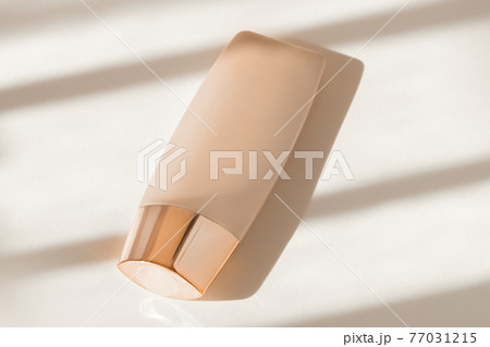 Beige packaging concealer base container. Skincare primer template, cc corrector 77031215