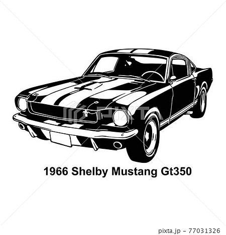 classic mustang car clipart
