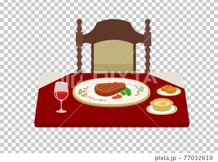 dinner table with food clipart no background