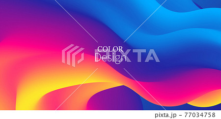 Fluid Flow. Rainbow Background. Summer Poster. Vibrant color. Fluid Flow. Rainbow Background. Summer Poster. Vibrant color. 77034758