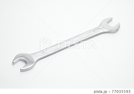 Wrench for nuts and bolts on a white background Wrench for nuts and bolts on a white background 77035593