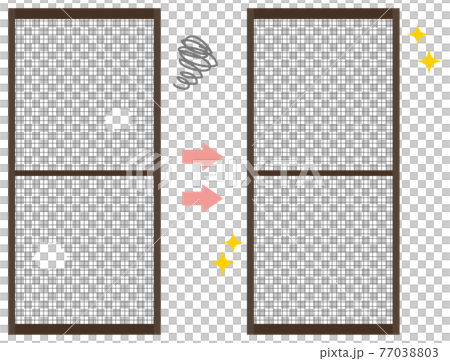 網戸の貼り替え 77038803