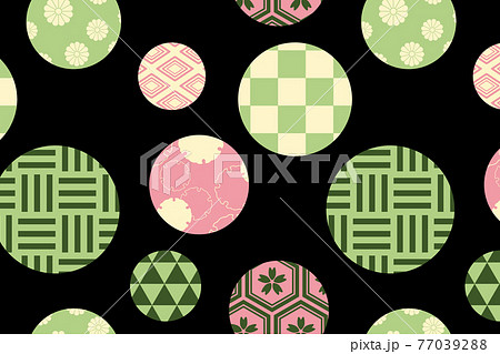 和風の背景 長方形 レトロブラック 和風の背景 長方形 レトロブラック 77039288