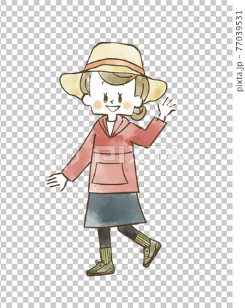 アウトドアウェアの女性 アウトドアウェアの女性 77039531