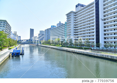 高橋/小名木川より西深川橋方面を望む(東京都江東区)【2021.4】 高橋/小名木川より西深川橋方面を望む(東京都江東区)【2021.4】 77039756