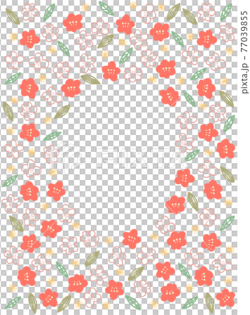 シンプル梅のフレーム 77039855