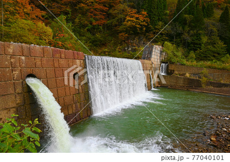 関川1号砂防えん堤　苗名滝下流砂防ダム　妙高市 77040101
