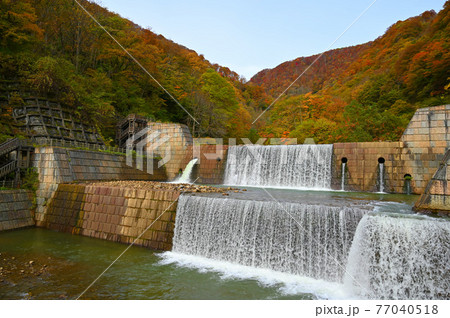 関川1号砂防えん堤 苗名滝下流砂防ダム 妙高市 関川1号砂防えん堤 苗名滝下流砂防ダム 妙高市 77040518