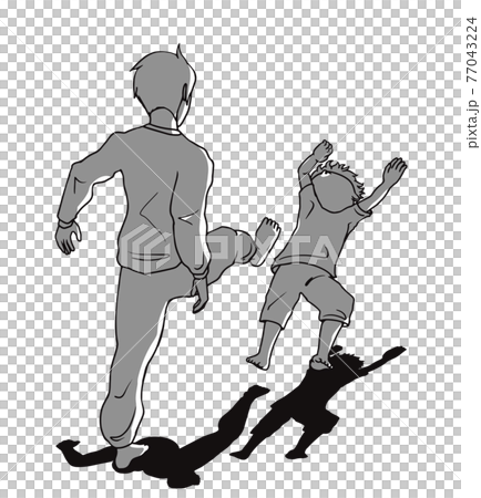 一個孩子被踢/虐待兒童的插圖 77043224