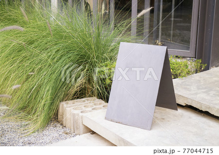 Label board outside at restaurant and coffee shop Label board outside at restaurant and coffee shop 77044715