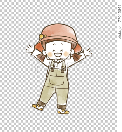 戶外服裝的女孩 77045845