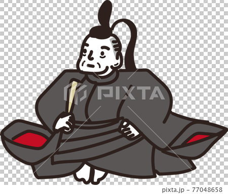 シンプルタッチの徳川家康のイラスト シンプルタッチの徳川家康のイラスト 77048658