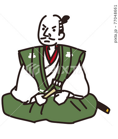 シンプルタッチの織田信長のイラスト シンプルタッチの織田信長のイラスト 77048661