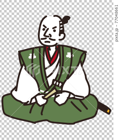 シンプルタッチの織田信長のイラスト シンプルタッチの織田信長のイラスト 77048661