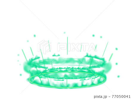緑の火炎の魔法陣のイラスト素材 77050041 Pixta