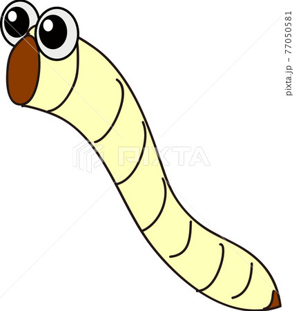 ミルワームキャラクターイメージイラスト 77050581