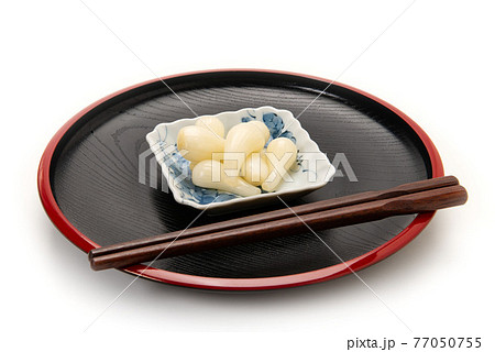 ラッキョウの甘酢漬け 77050755