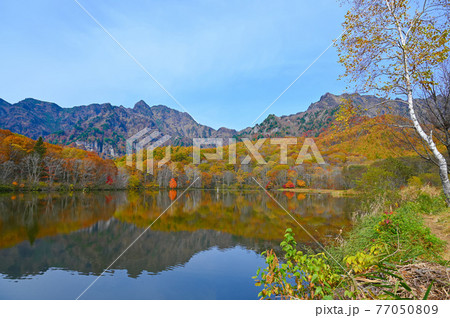 鏡池の紅葉 霊山・戸隠 長野市戸隠 鏡池の紅葉 霊山・戸隠 長野市戸隠 77050809