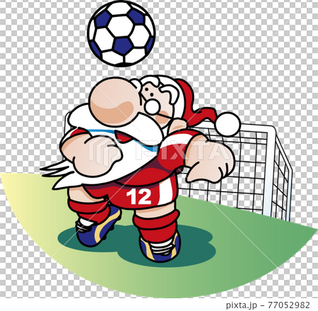 santa playing football clipart