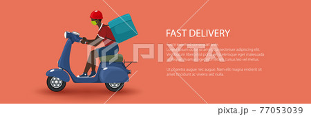 Online delivery service and stay home concept Online delivery service and stay home concept 77053039