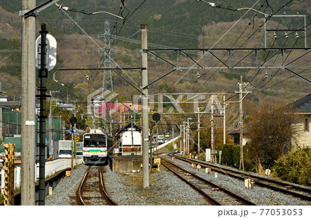 鉄道　私鉄：秩父鉄道　樋口駅構内 77053053