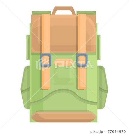 Camping backpack icon, cartoon style Camping backpack icon, cartoon style 77054970