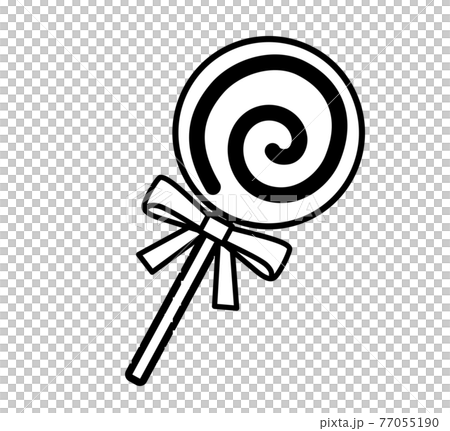 ロリポップキャンディ モノクロのイラスト素材 ロリポップキャンディ モノクロのイラスト素材