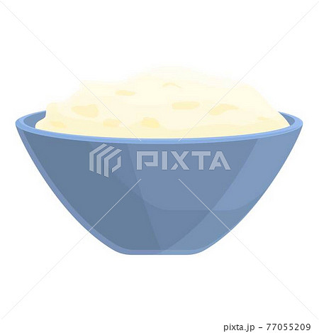 Bowl rice icon, cartoon style Bowl rice icon, cartoon style 77055209