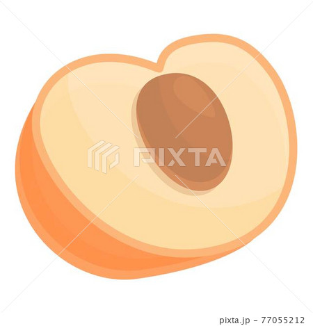 Protein nutrient peach icon, cartoon style 77055212