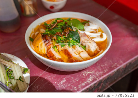 Vietnamese spicy fish stock seafood noodle, Bun Mam 77055523