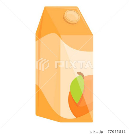Juice pack icon, cartoon style 77055811