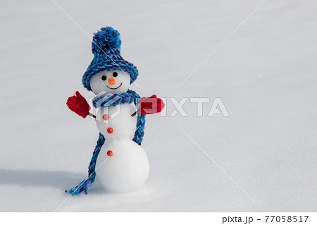 手作りの雪だるま 77058517