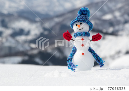 手作りの雪だるま 77058523
