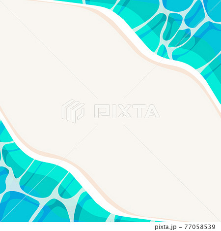 夏の海辺のバナーイラスト 正方形 のイラスト素材 夏の海辺のバナーイラスト 正方形 のイラスト素材
