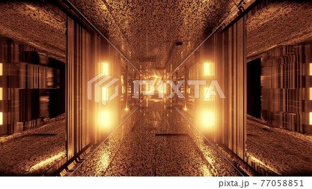 Light reflections in tunnel with USA flag 4K UHD 3d illustration Light reflections in tunnel with USA flag 4K UHD 3d illustration 77058851