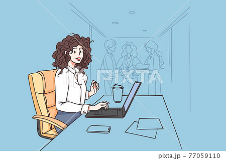 Working in office and businesswoman concept Working in office and businesswoman concept 77059110