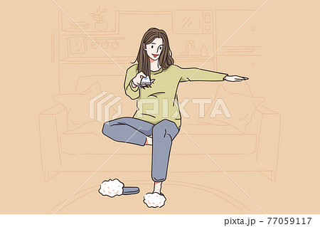 Relaxation and leisure at home concept 77059117