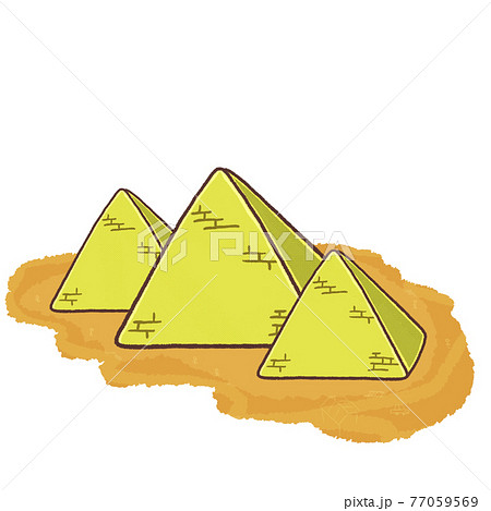 R もっとメルヘンな世界遺産 ギザの三大ピラミッド エジプト のイラスト素材