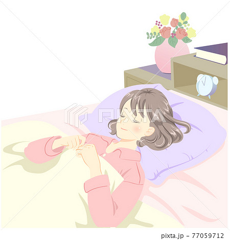 就寝中の女性 就寝中の女性 77059712