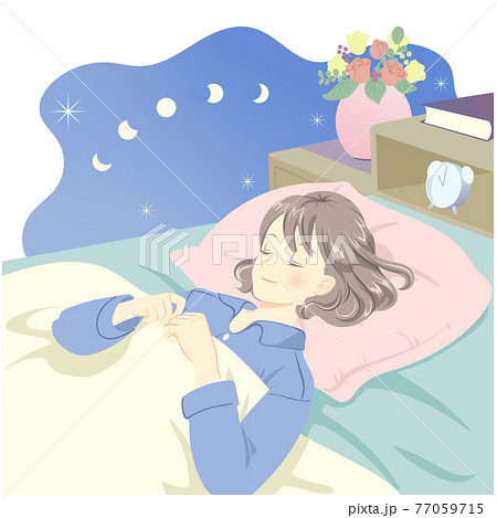 就寝中の女性 就寝中の女性 77059715