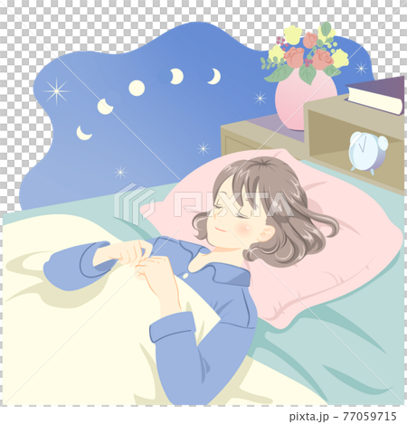 就寝中の女性 就寝中の女性 77059715