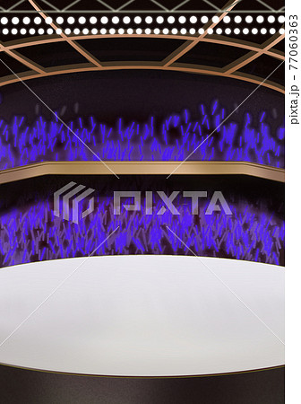 ライブステージ背景のイラスト 紫色のイラスト素材