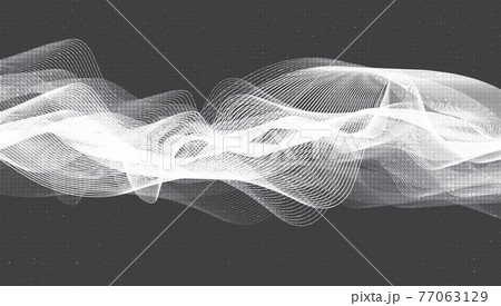 Waving White Digital Sound Wave 77063129